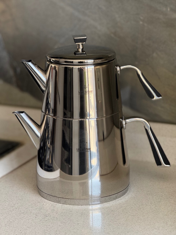 ست کتری و قوری استیل لایف اسمایل مدل TK1-6